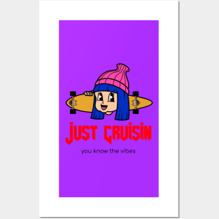 Just Cruisin Skate shirt Posters and Art